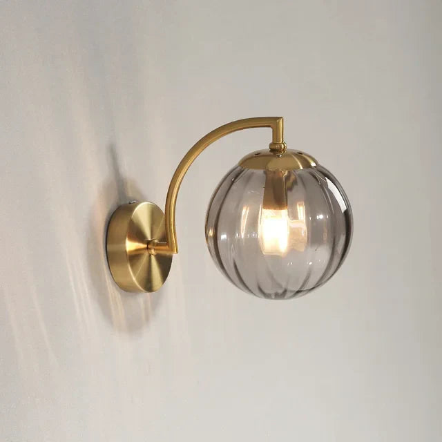 Luxe Modern Glass Wall Light - CrystalGlow-Smoke Grey-State of Style