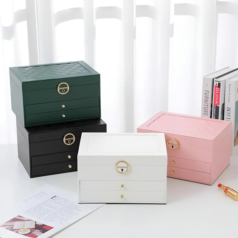 Luxe Multi-Layer Jewellery Box - EleganceBox-Pink-State of Style