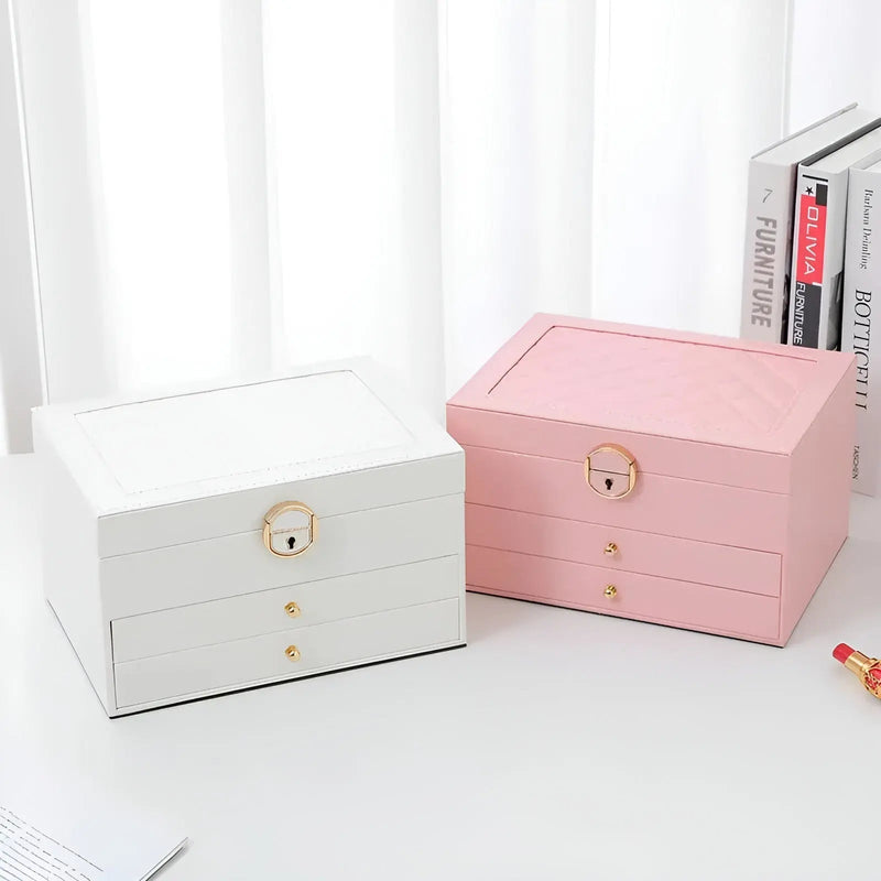 Luxe Multi-Layer Jewellery Box - EleganceBox-Pink-State of Style