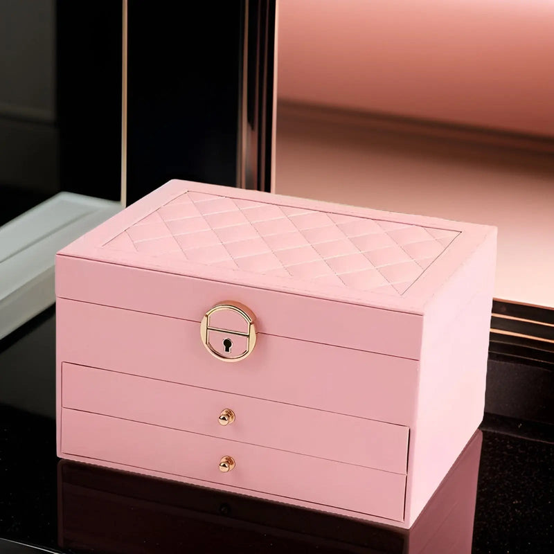 Luxe Multi-Layer Jewellery Box - EleganceBox-Pink-State of Style