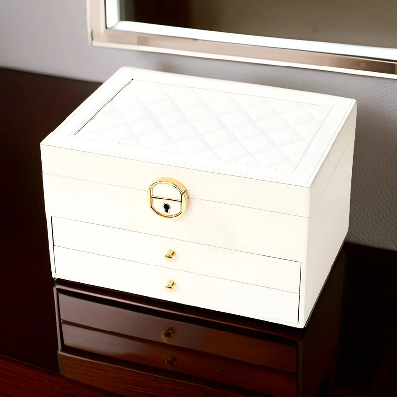 Luxe Multi-Layer Jewellery Box - EleganceBox-White-State of Style