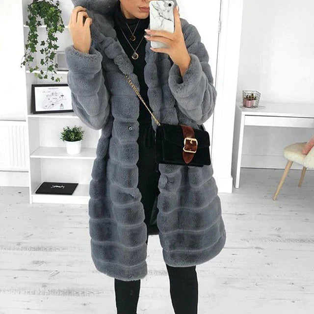 Luxe Padded Winter Coat with Hood - Elega-Grey-XS-State of Style