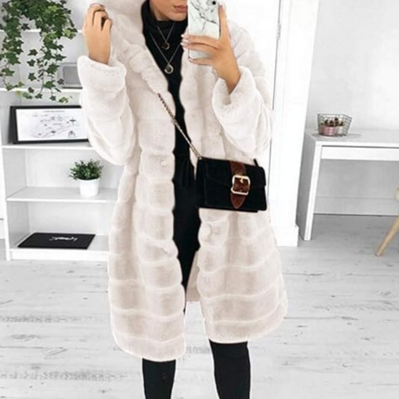 Luxe Padded Winter Coat with Hood - Elega-White-XS-State of Style