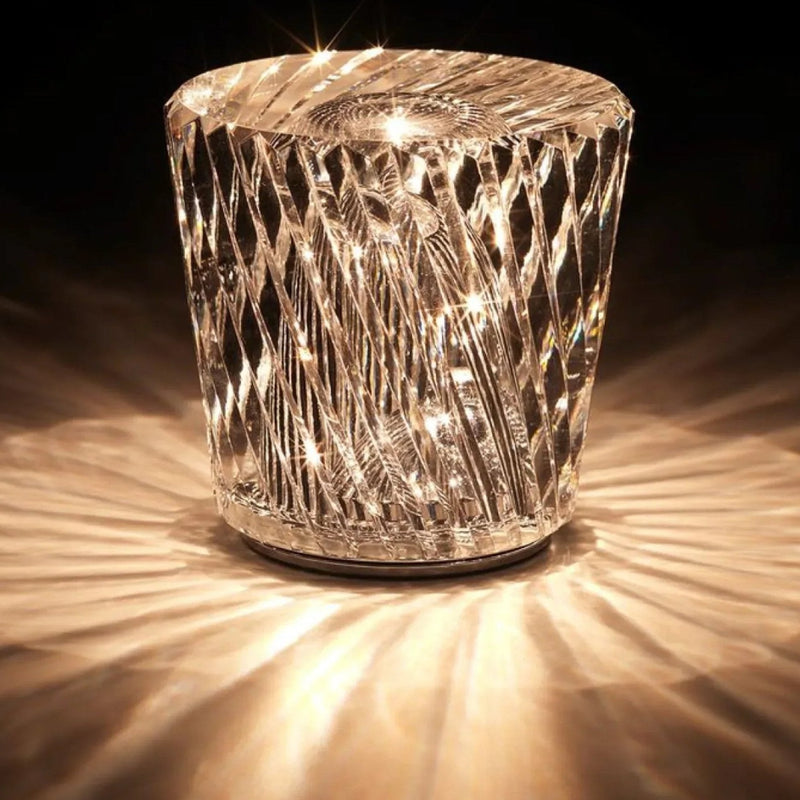 Luxe Rechargeable Diamond Crystal Table Lamp - Lumière Diamond-Acrux-State of Style