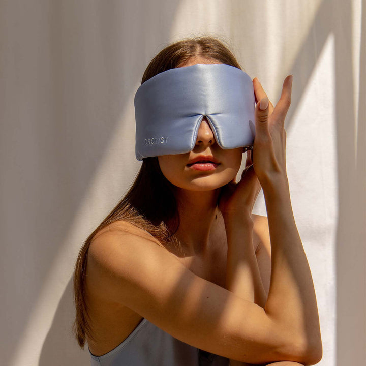 Luxe Silk Sleep Mask - RelaxMask-Light Blue-State of Style