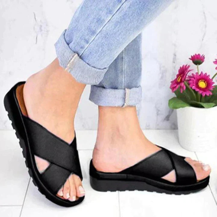 Luxe Stride Ortho-Sandals Women - Simone-Black-35-State of Style