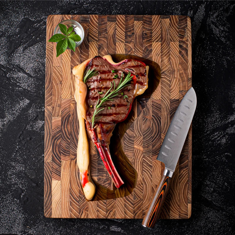 Luxe Thick Teak Cutting Board - ChefTeak-24.1cm x 33.8cm-State of Style