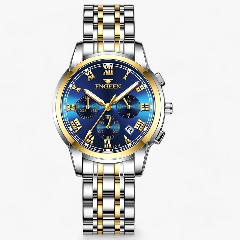 Luxe Titanium Women’s Watch – Clémence-Gold Blue-State of Style