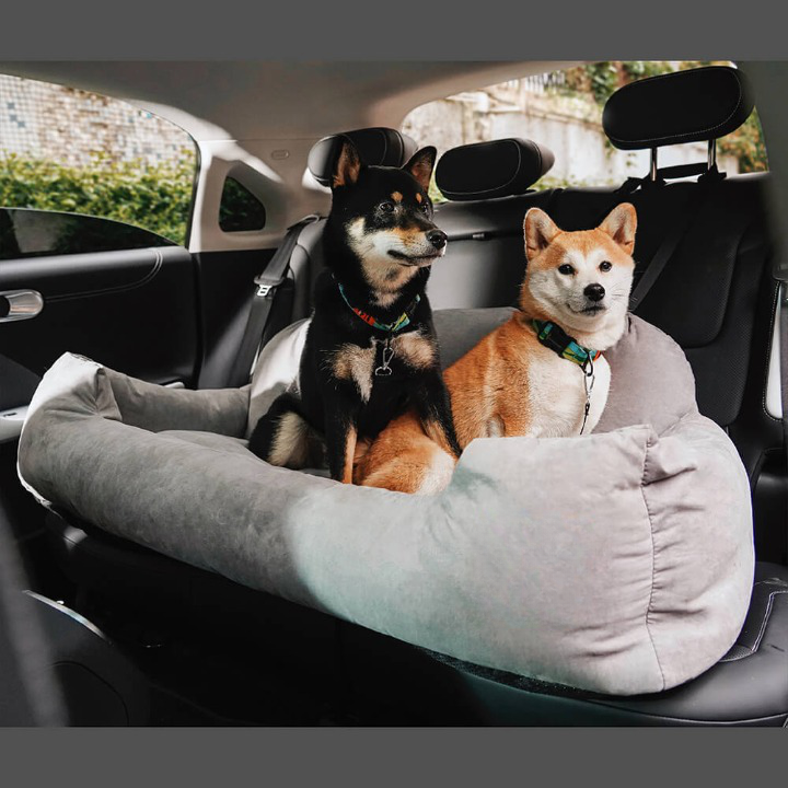 Luxe Travel Bed for Dogs - PawsRest-Standard-Grey-State of Style
