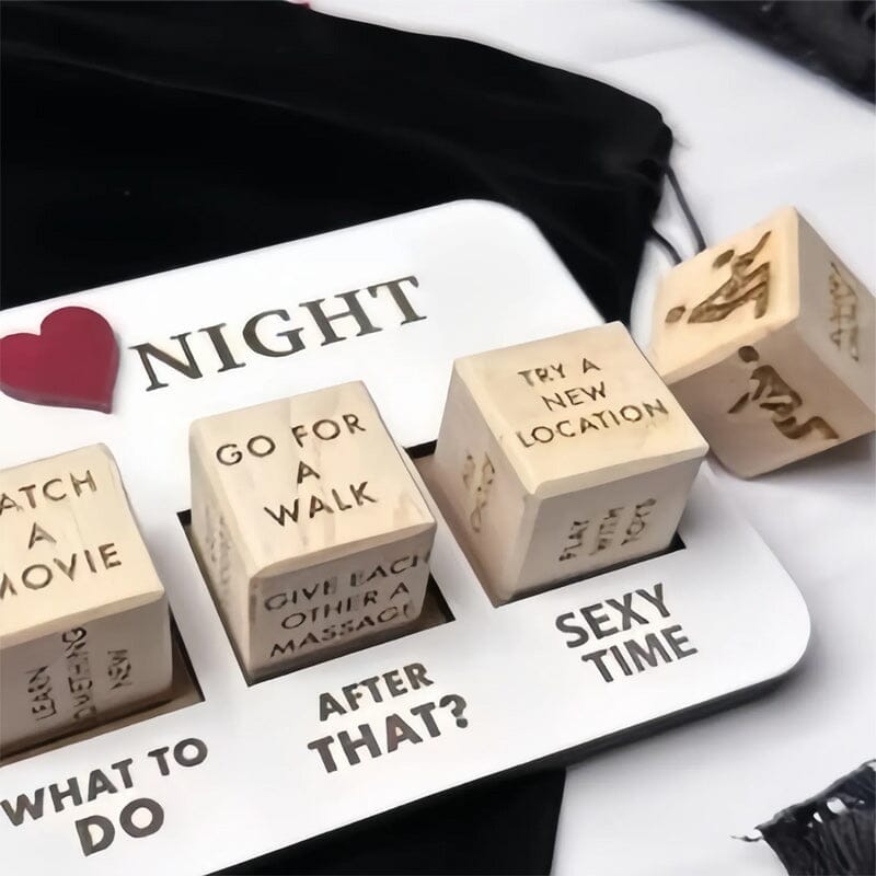 Luxe Wooden Date Night Dice Set - Creative and Exciting Date Ideas - Surprise Game-State of Style