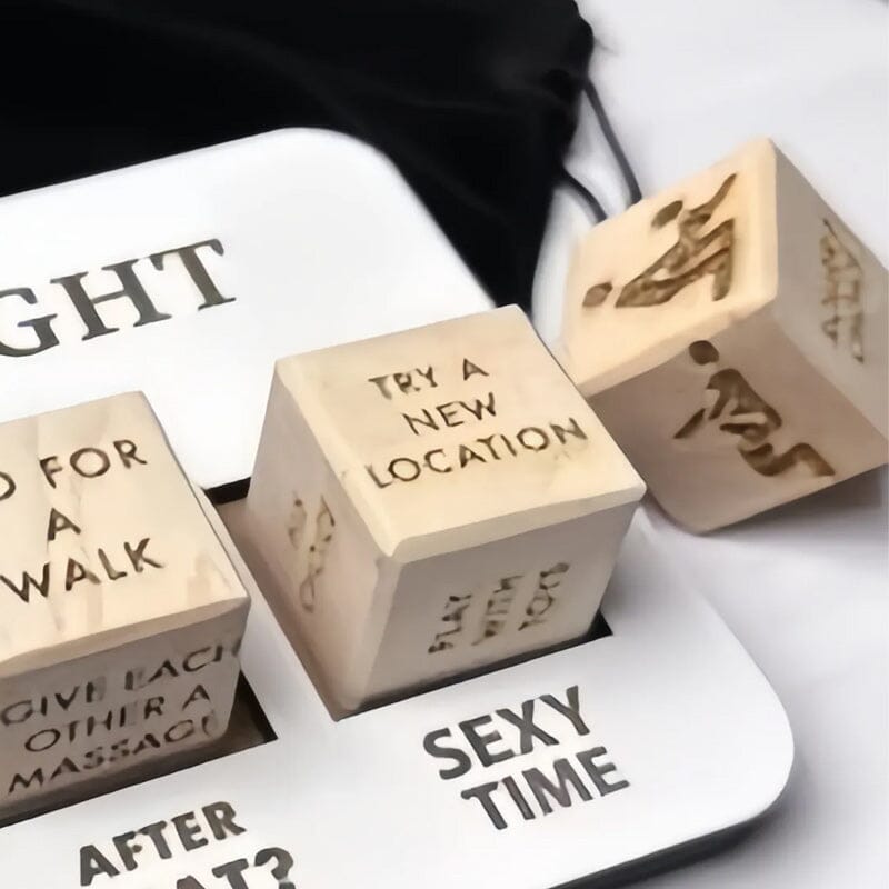 Luxe Wooden Date Night Dice Set - Creative and Exciting Date Ideas - Surprise Game-State of Style