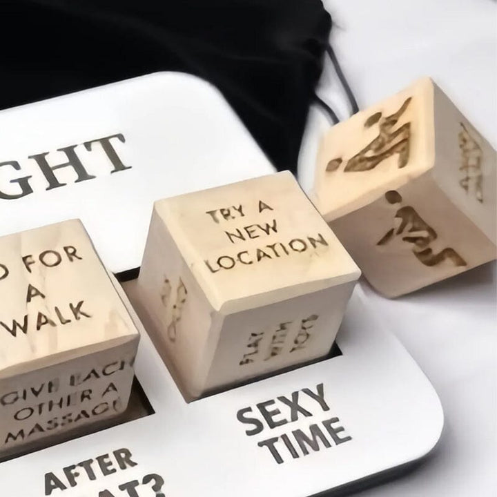 Luxe Wooden Date Night Dice Set - Creative and Exciting Date Ideas - Surprise Game-State of Style