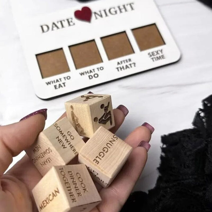 Luxe Wooden Date Night Dice Set - Creative and Exciting Date Ideas - Surprise Game-State of Style