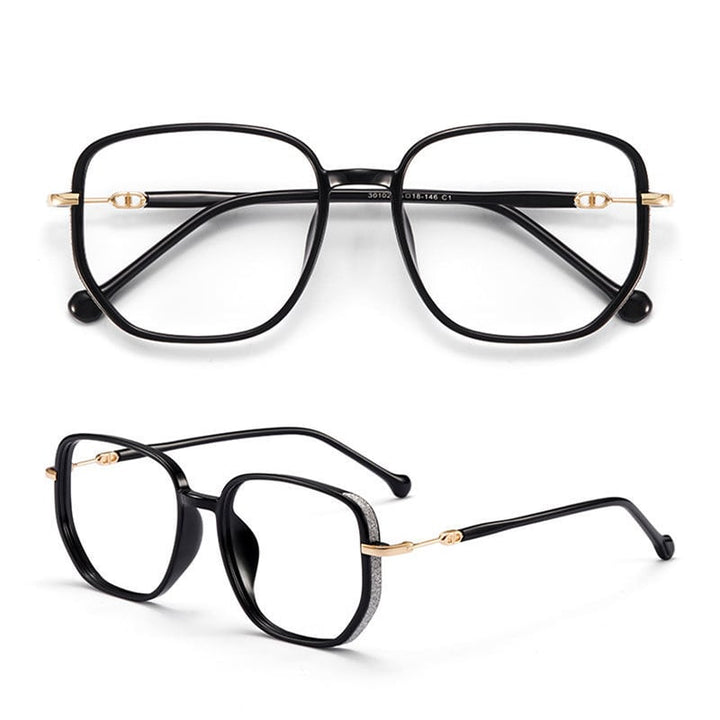 LuxeVision Stylish Anti-Blue Light Reading Glasses-Gold-+1.00-State of Style