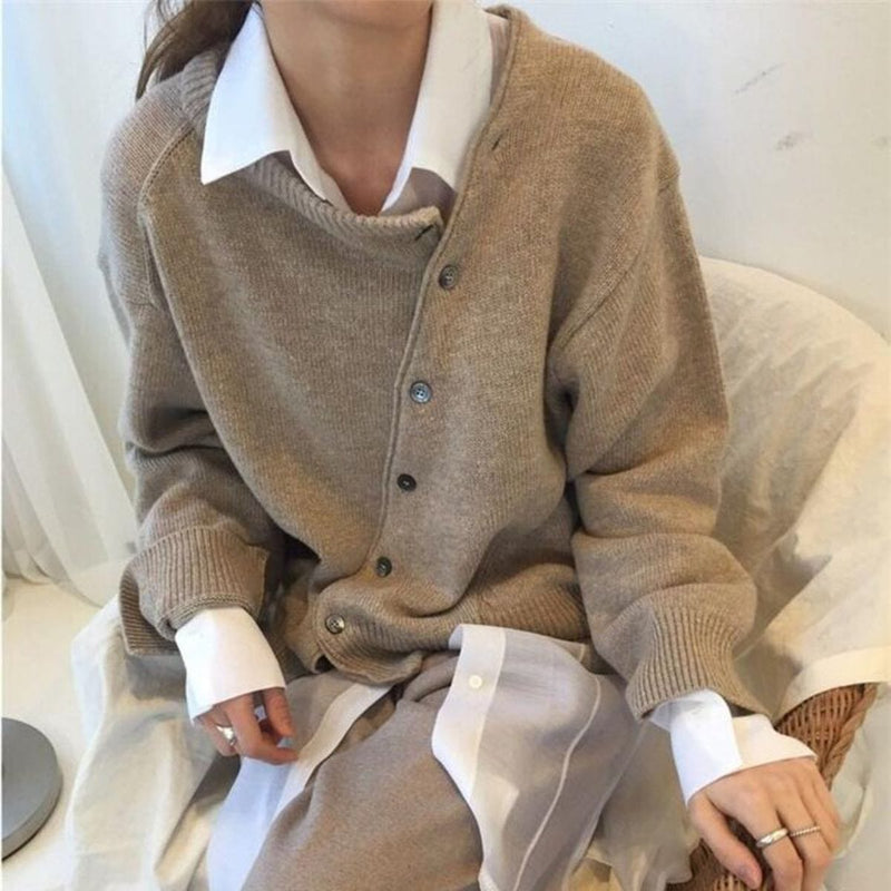 Luxurious Cashmere Cardigan with Button Details - Aurora-Brown-XS-State of Style