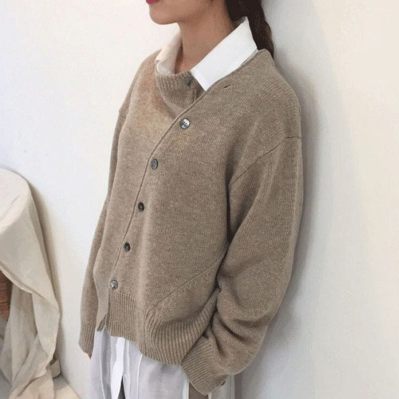 Luxurious Cashmere Cardigan with Button Details - Aurora-Brown-XS-State of Style