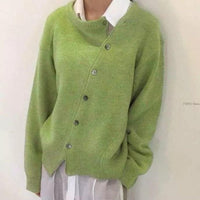 Luxurious Cashmere Cardigan with Button Details - Aurora-Green-XS-State of Style