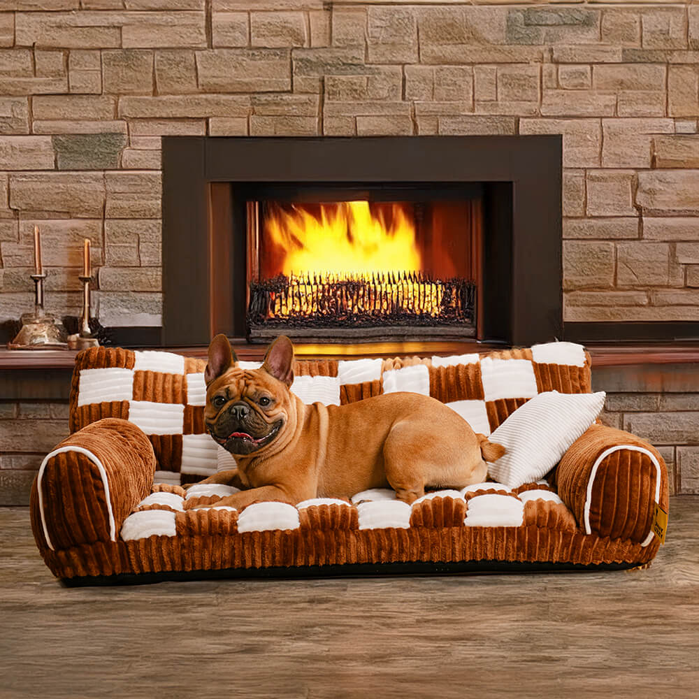 Luxurious Dog Bed Sofa - King's Chillout Sofa-M-Brown-State of Style