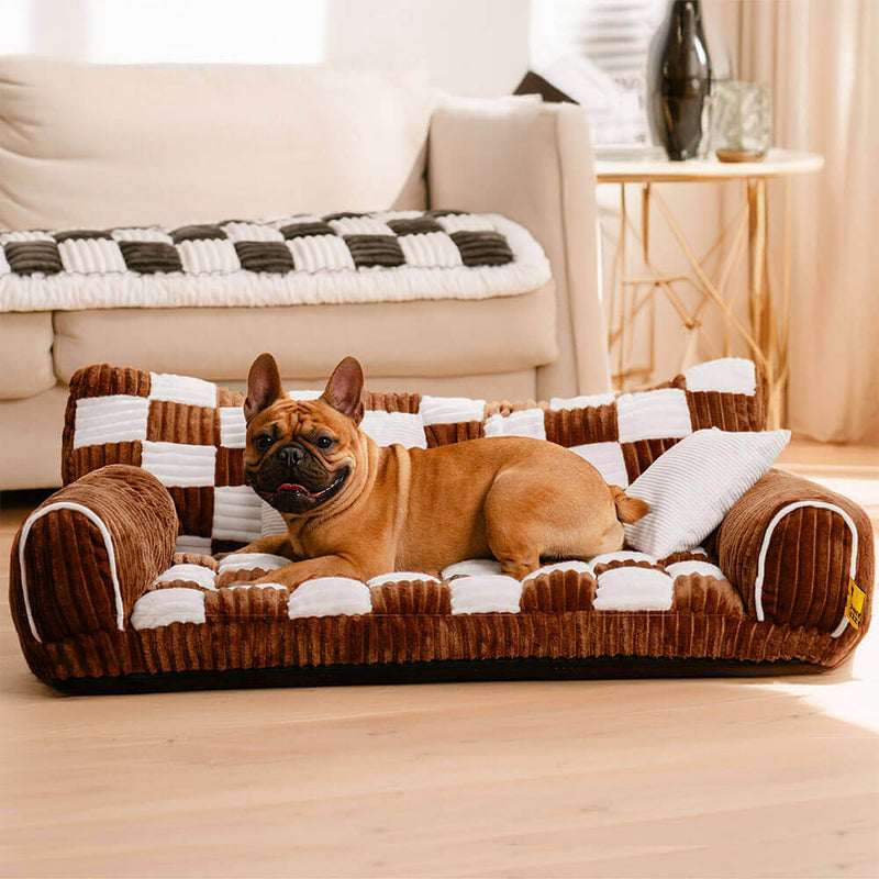 Luxurious Dog Bed Sofa - King's Chillout Sofa-M-Brown-State of Style