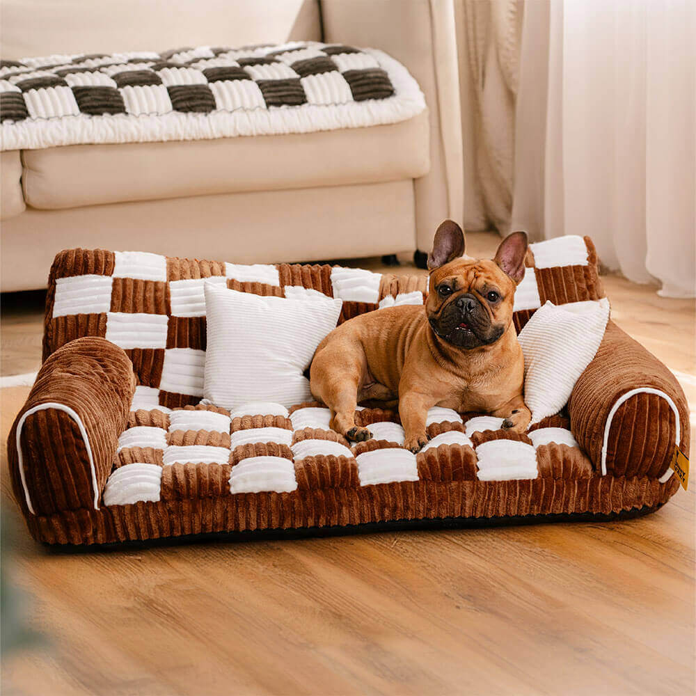 Luxurious Dog Bed Sofa - King's Chillout Sofa-M-Brown-State of Style