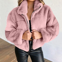 Luxurious Faux Fur Coat | Women's Winter Jacket-Pink-S-State of Style
