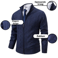 Luxurious Knitted Men's Vest - Henry-Dark Blue-S-State of Style