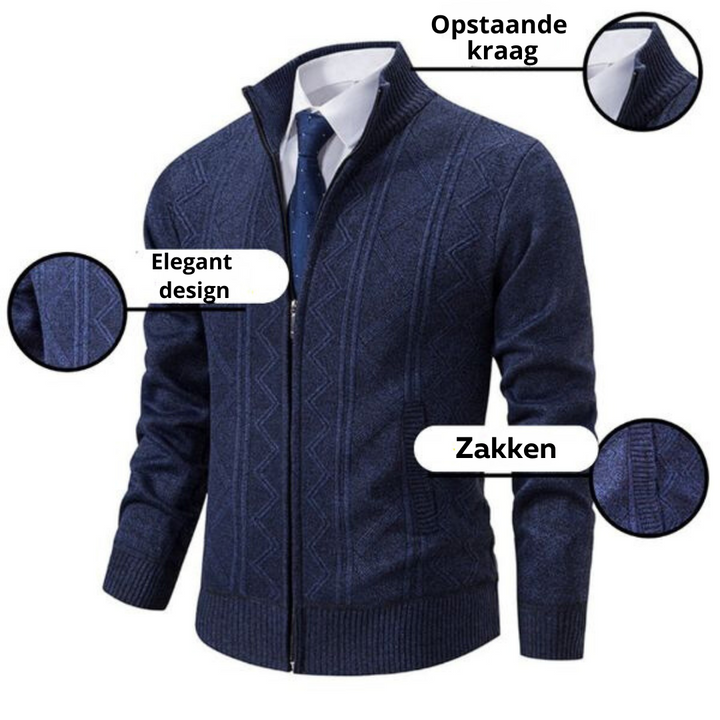 Luxurious Knitted Men's Vest - Henry-Dark Blue-S-State of Style