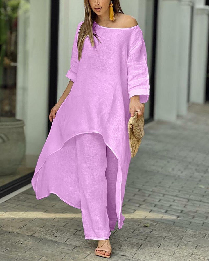 Luxurious Leisure Set for Women - Emma-Purple-S-State of Style