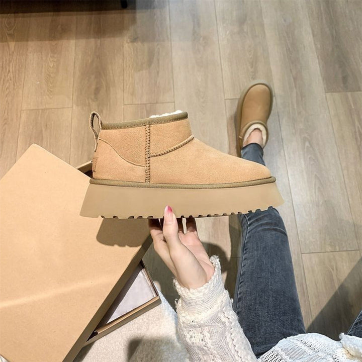 Luxurious Low Winter Boots with Faux Fur - Isabella-Brown-36-State of Style
