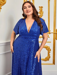 Luxurious Plus-Size Maxi Evening Dress-Pink-L-State of Style