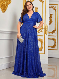 Luxurious Plus-Size Maxi Evening Dress-Pink-L-State of Style