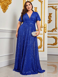 Luxurious Plus-Size Maxi Evening Dress-Pink-L-State of Style
