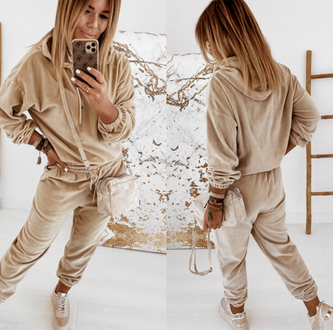 Luxurious Velvet Tracksuit | Soft & Durable Activewear-Burgundy-S-State of Style