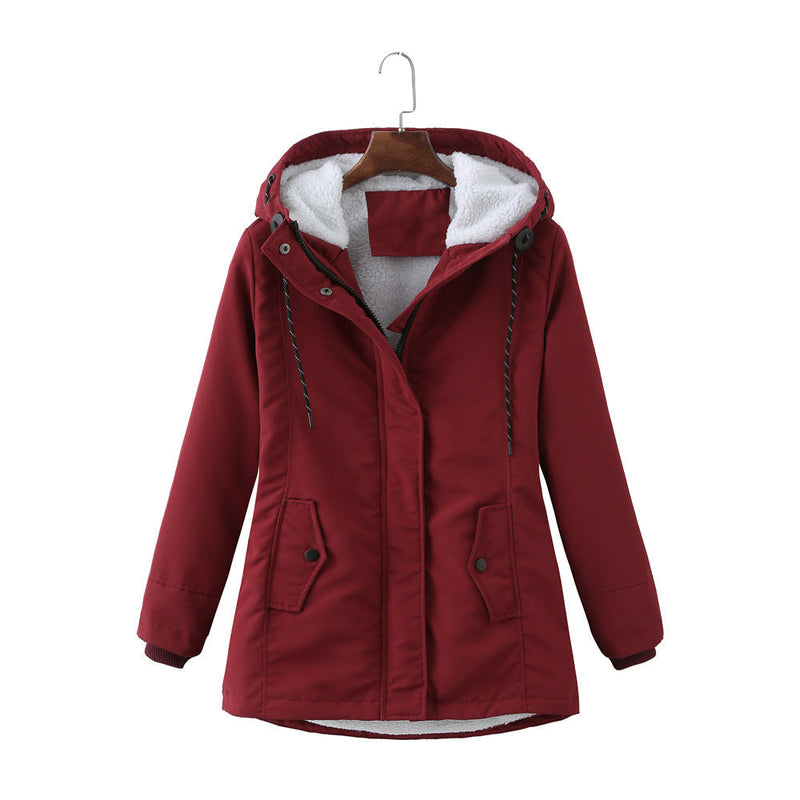 Luxurious Women's Winter Coat – Aurora-Burgundy-S-State of Style