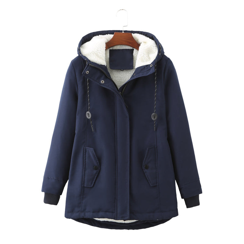 Luxurious Women's Winter Coat – Aurora-Navy Blue-S-State of Style
