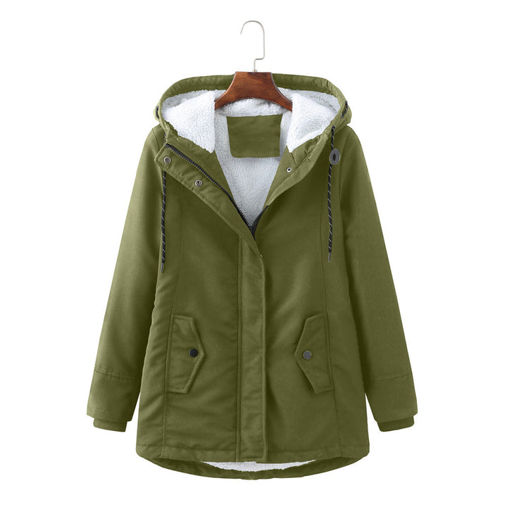 Luxurious Women's Winter Coat – Aurora-Olive Green-S-State of Style