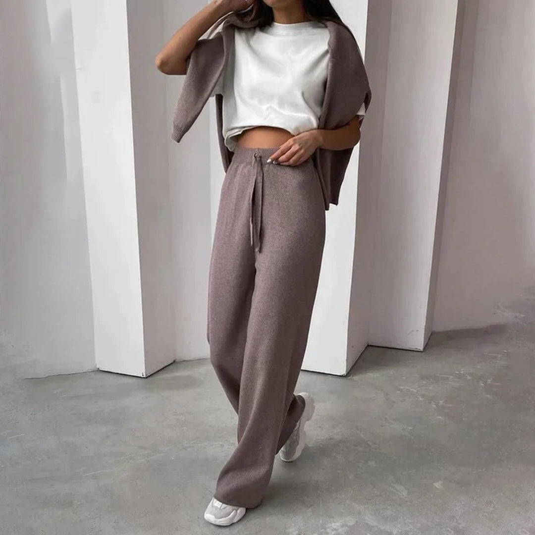 Luxury and Comfortable Cashmere Set - Amelie-Brown-XS-State of Style