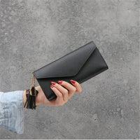 Luxury Designer Wallets – Short PU Cardholders & Long Leather Purses-Black-State of Style