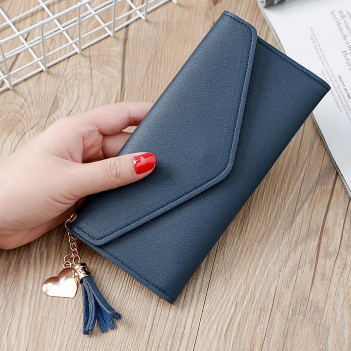 Luxury Designer Wallets – Short PU Cardholders & Long Leather Purses-Blue-State of Style