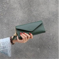 Luxury Designer Wallets – Short PU Cardholders & Long Leather Purses-Green-State of Style