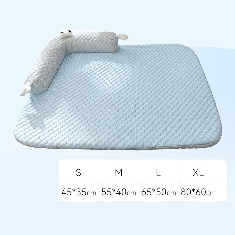Luxury Dog Cooling Mat - ChillOut-Blue-S (44.58 × 34.67 cm)-State of Style