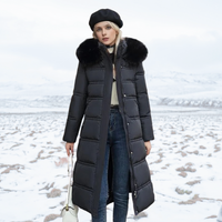 Luxury Faux Fur Winter Coat for Women - Amara-Black-S-State of Style
