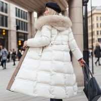 Luxury Faux Fur Winter Coat for Women - Amara-Brown-S-State of Style