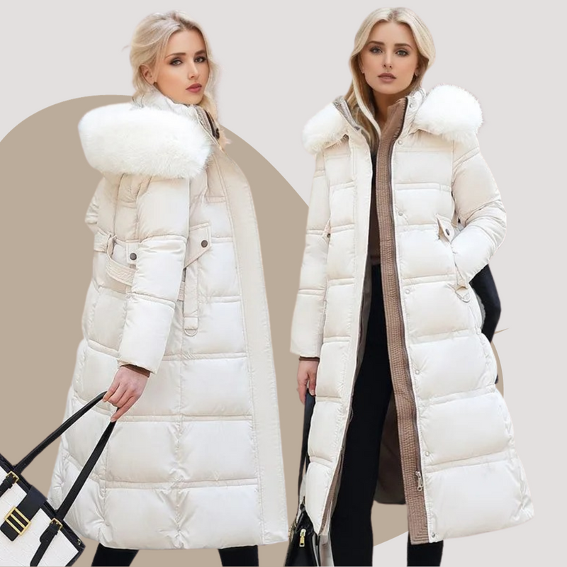 Luxury Faux Fur Winter Coat for Women - Amara-Brown-S-State of Style