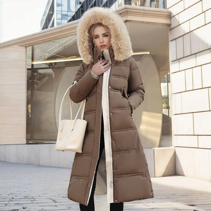 Luxury Faux Fur Winter Coat for Women - Amara-Brown-S-State of Style