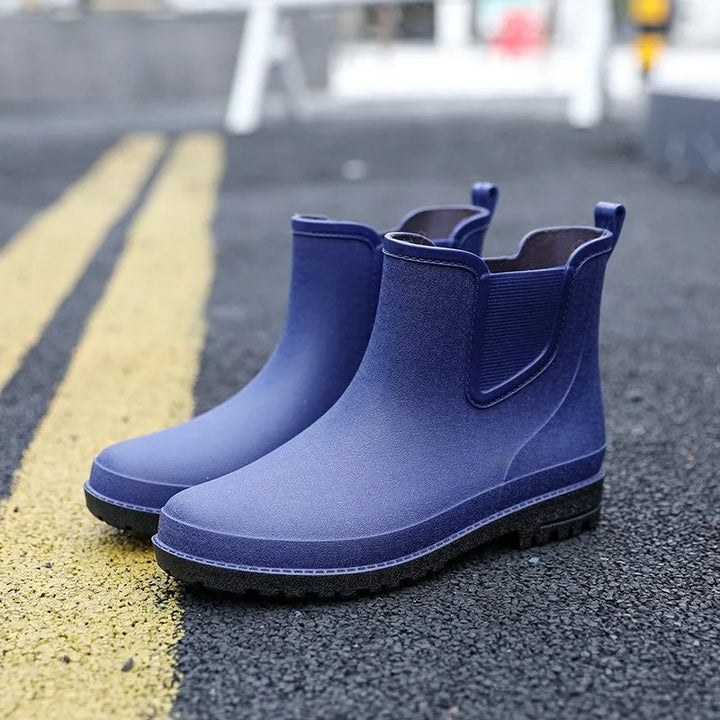 Luxury Half-height Waterproof Men’s Rain Boots - Lucas Rain Walk-Blue-6.5-State of Style