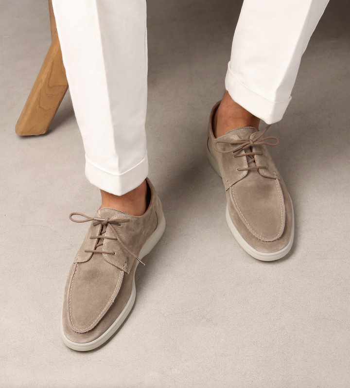 Luxury Leather Loafers for Men - Aiden-Light Beige-38-State of Style