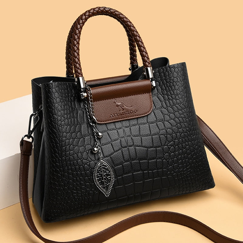 Luxury Leather Women's Handbag - Amara-Black-State of Style