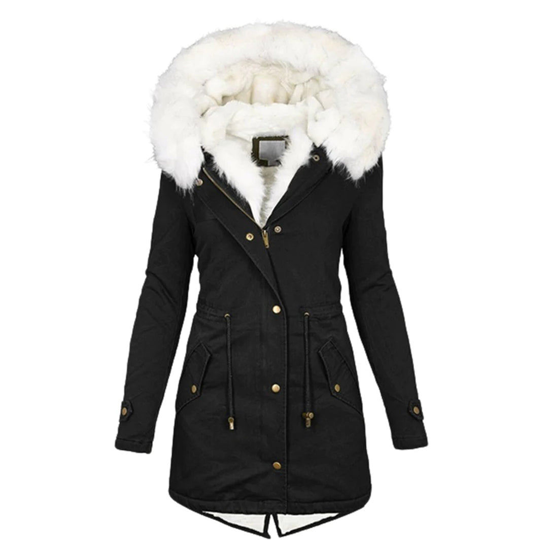 Luxury Lined Women's Winter Coat - Elena-Black-S-State of Style
