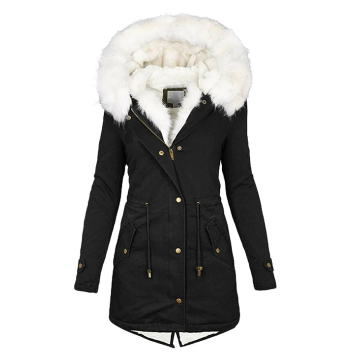 Luxury Lined Women's Winter Coat - Elena-Black-S-State of Style